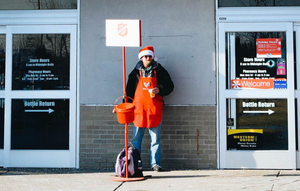 salvation army bell ringer